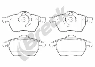 21829 00 701 00 BRECK Комплект тормозных колодок, дисковый тормоз